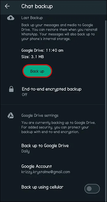 How-to-Create-a-Backup-of-WhatsApp-Using-Google-Drive-5 كيفية استخدام النسخ الاحتياطية مع WhatsApp