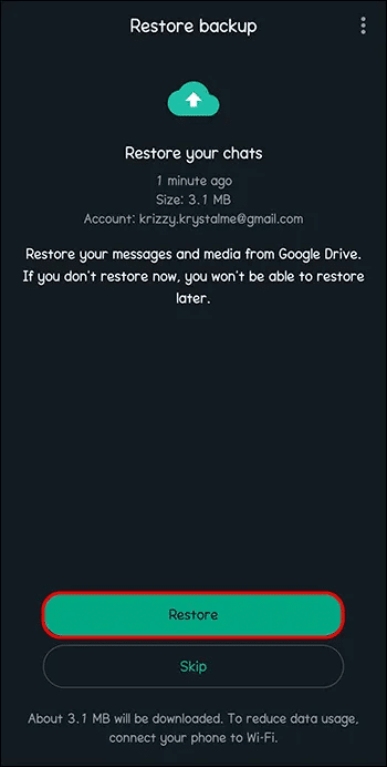 How-to-Restore-WhatsApp-From-a-Google-Drive-Backup-4 كيفية استخدام النسخ الاحتياطية مع WhatsApp