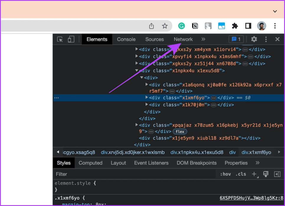 Inspect-Element-Panel-in-Chrome-1024x742-1 5 طرق لتنزيل الصور ومقاطع الفيديو من Threads