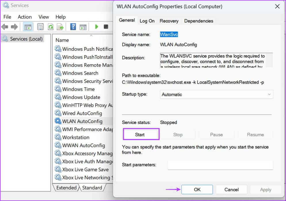 Manually-Tweak-the-Service-6 أفضل 8 طرق لإصلاح خطأ "تعذر على Windows بدء تشغيل WLAN AutoConfig Service"