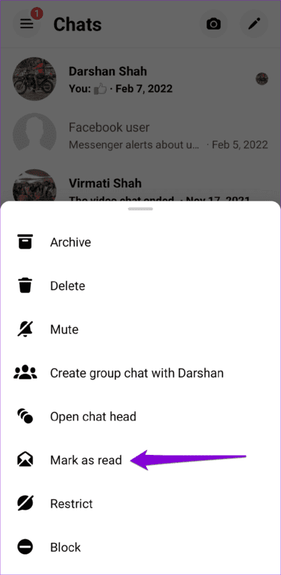 Mark-Messages-as-Read-in-Facebook-Messenger-App-750x1536-1 أفضل 7 طرق لإصلاح عدم إختفاء إشعار Facebook Messenger