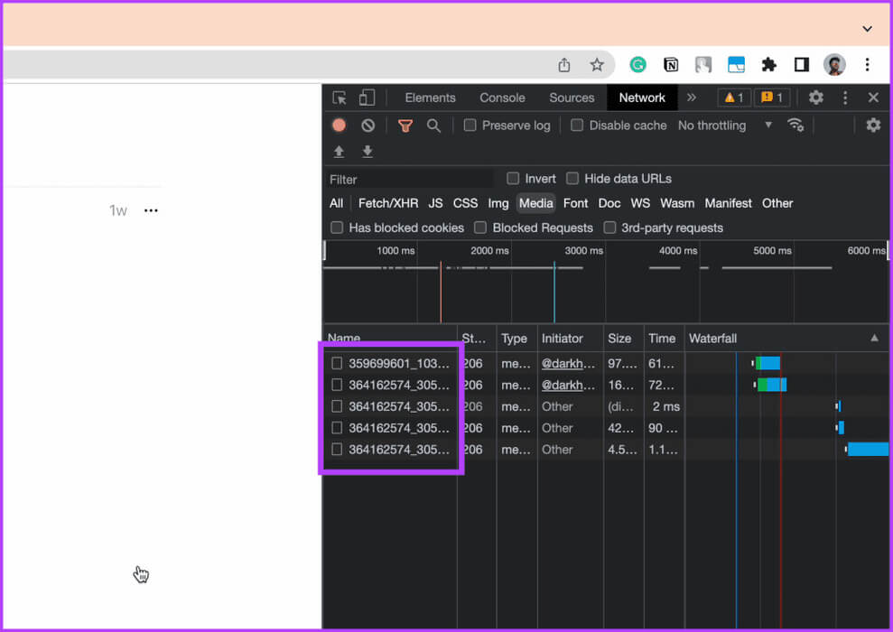 Media-Files-in-Inspect-Element-Panel-on-Chrome-1024x725-1 5 طرق لتنزيل الصور ومقاطع الفيديو من Threads