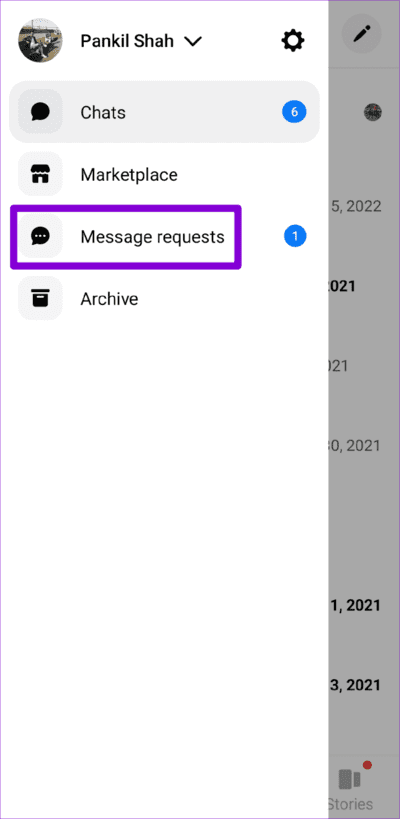 Message-Requests-in-Facebook-Messenger-App-750x1536-1 أفضل 7 طرق لإصلاح عدم إختفاء إشعار Facebook Messenger