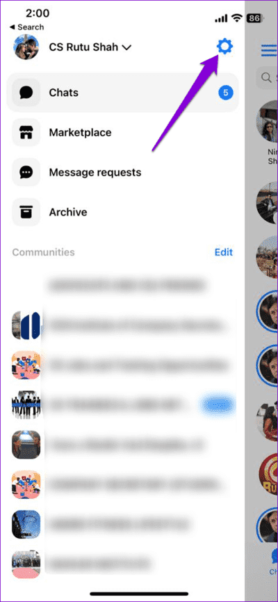 Messenger-Settings أفضل 7 طرق لإصلاح عدم إختفاء إشعار Facebook Messenger