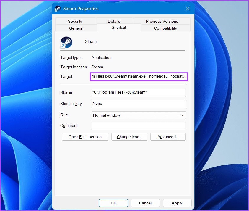 Modify-Steam-Executable-File-2 أفضل 7 طرق لإصلاح لا يمكن الوصول إلى شبكة أصدقاء Steam على Windows
