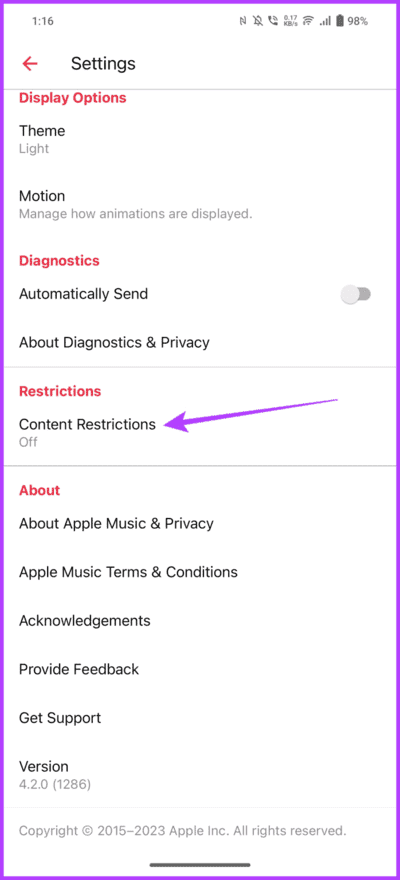 كيفية السماح بالمحتوى الصريح أو إيقاف تشغيله على Apple Music - %categories