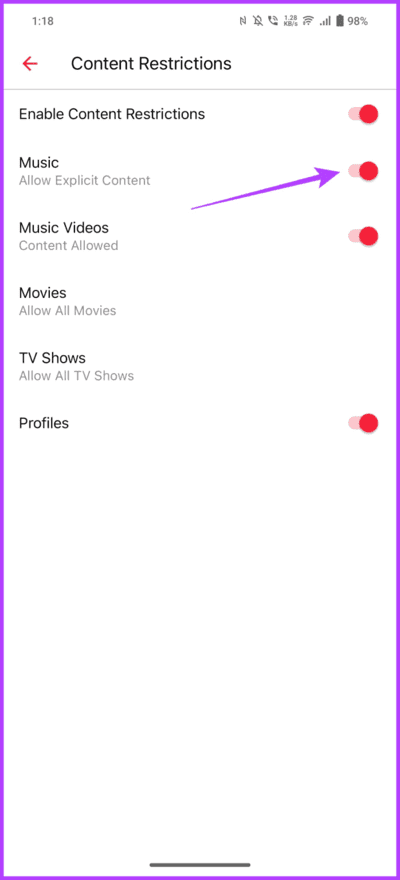 كيفية السماح بالمحتوى الصريح أو إيقاف تشغيله على Apple Music - %categories