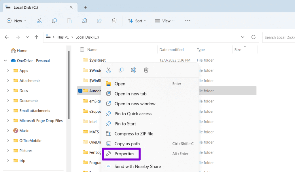 Open-Folder-Properties-1024x598-1 أفضل 6 طرق لإصلاح خطأ غير محدد عند نسخ ملف أو مجلد في Windows