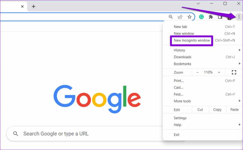 Open-Incognito-Window-in-Chrome-1024x634-1 أفضل 8 طرق لإصلاح عدم عمل التدقيق الإملائي في Gmail