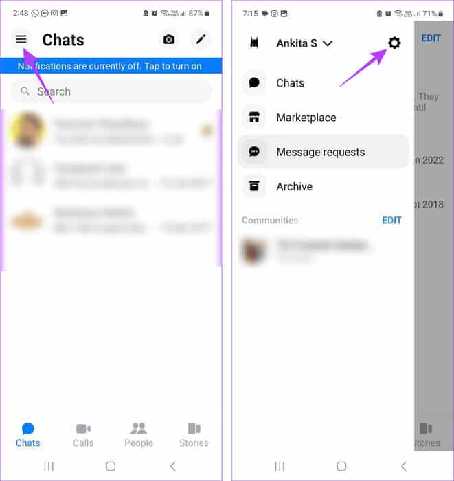 Open-Messenger-Settings كيفية تسجيل الخروج من Facebook و Messenger على جميع الأجهزة