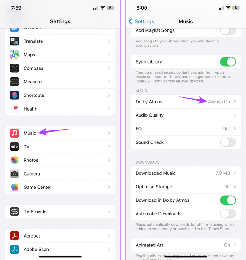 Open-Settings-for-Apple-Music 9 طرق لإصلاح مشكلة انخفاض مستوى صوت Apple Music على iPhone