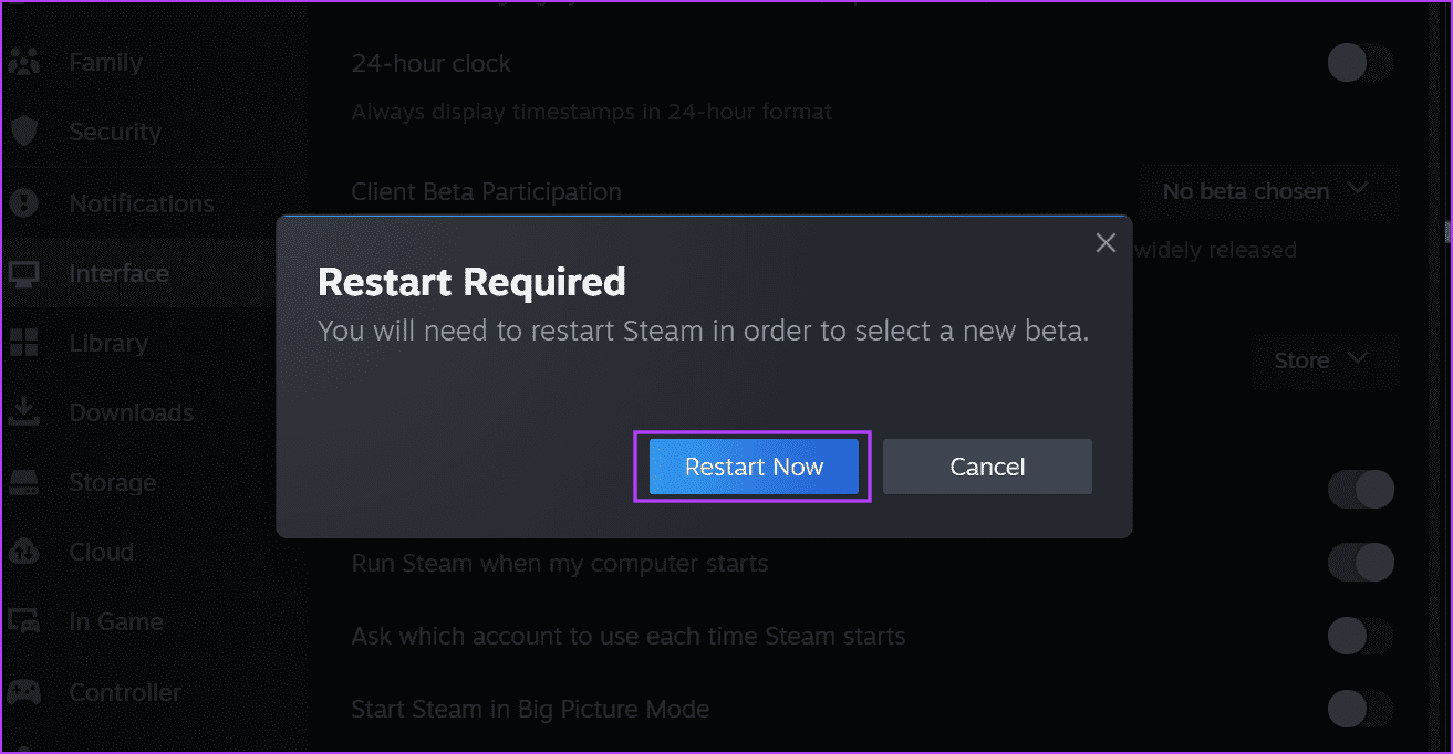 Opt-Out-of-Beta-Releases-3 أفضل 8 طرق لإصلاح خطأ "تكوين المستودع غير صالح" على Steam في Windows 11