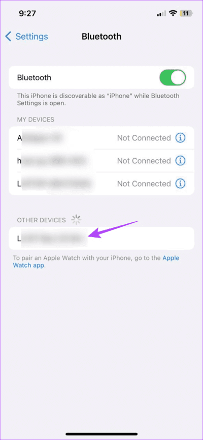 Pair-Bluetooth-device-2 9 طرق لإصلاح مشكلة انخفاض مستوى صوت Apple Music على iPhone