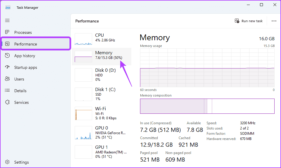 Performance أفضل 3 طرق لمسح ذاكرة التخزين المؤقت لذاكرة الوصول العشوائي على Windows 11