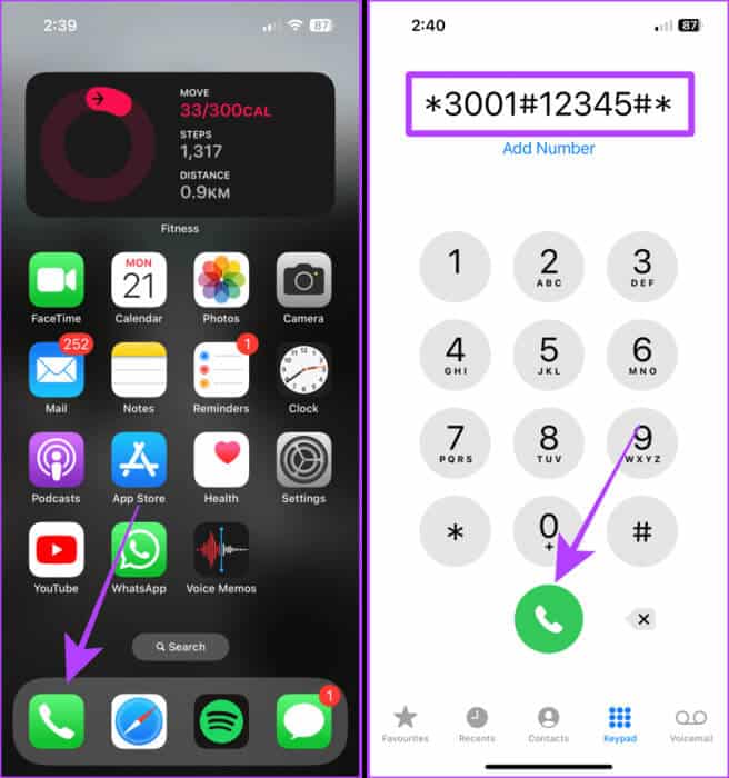Phone-app-on-iPhone-1 9 طرق للحصول على إشارة (خدمة) أفضل على iPhone