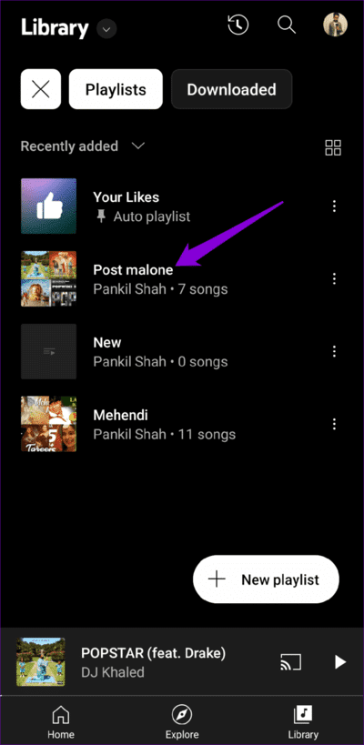 Playlist-in-YT-Music-App-750x1536-1 أفضل 8 طرق لإصلاح خطأ "الأغنية غير متوفرة" في YouTube Music لأجهزة Android و iPhone