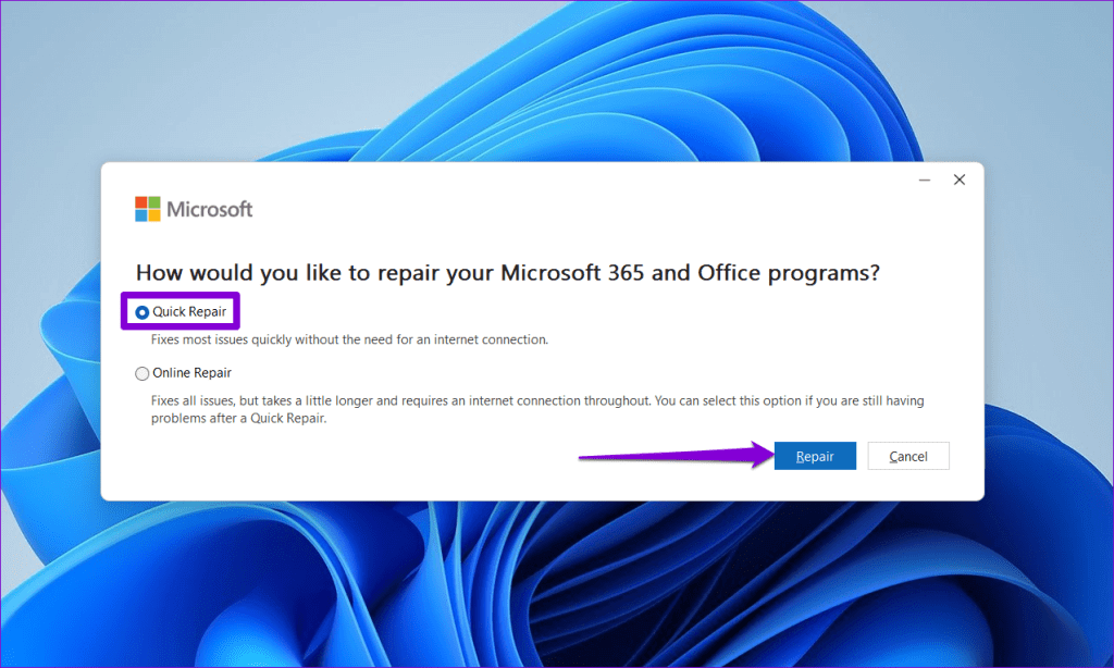 Quick-Repair-Office-1-1024x614-1 أفضل 6 طرق لإصلاح عدم عمل الارتباطات التشعبية في Microsoft Excel