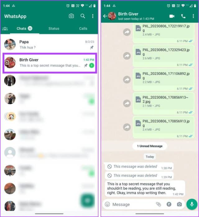 Reading-a-WhatsApp-message-on-Android-e1692223512218 7 طرق لقراءة رسائل WhatsApp دون علم المرسل