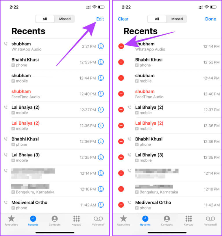Recents-in-Phone-App-iOS-768x818-1 كيفية حذف سجل مكالمات WhatsApp على أجهزة Android وiOS