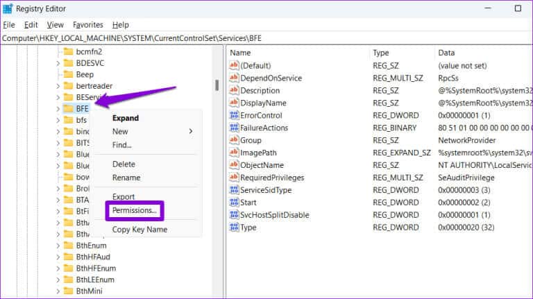 Registry-Key-Permissions-768x431-1 لا يمكن تشغيل جدار حماية Windows؟ هنا هو الإصلاح
