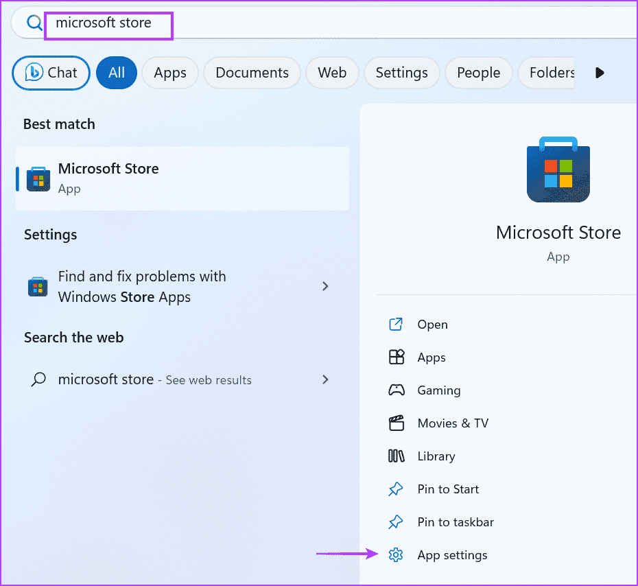 Repair-Microsoft-Store-4 أفضل 8 طرق لإصلاح مشكلة "لا يمكن إعادة تعيين Microsoft Store" على Windows 11