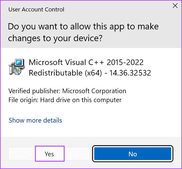 Repair-Visual-C-Redistributable-Installation-4 أفضل 9 طرق لإصلاح عدم عمل NVIDIA GeForce Overlay على Windows