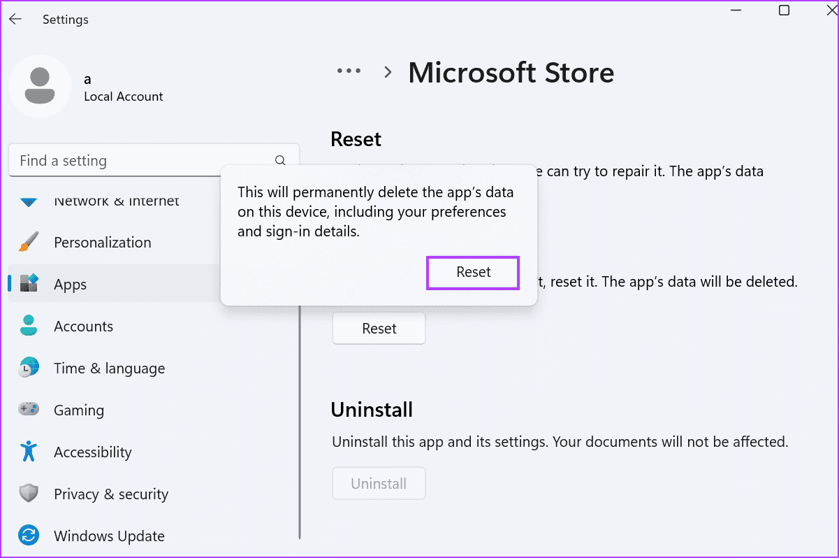 5 طرق سريعة لإعادة تعيين Microsoft Store  في Windows 11 - %categories