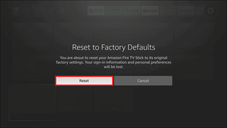 Reset-the-FireStick-1-4 كيفية إصلاح عدم توفر Xfinity Stream على FireStick