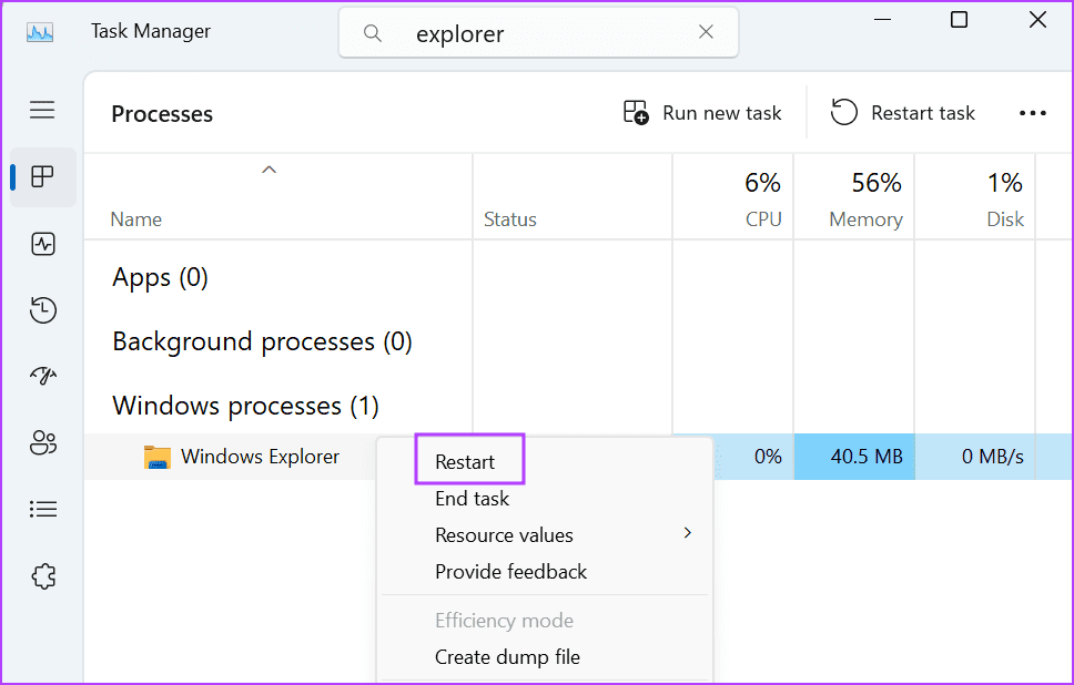 Restart-Windows-Explorer-2-1 منزعج من خطأ "الملف مفتوح في برنامج آخر"؟ جرب هذه الطرق الثمانية لإصلاح المشكلة.