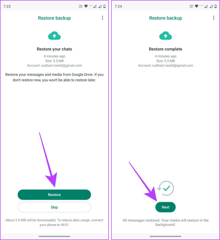 Restore-WhatsApp-Backup-on-Android-768x840-1 كيفية حذف سجل مكالمات WhatsApp على أجهزة Android وiOS