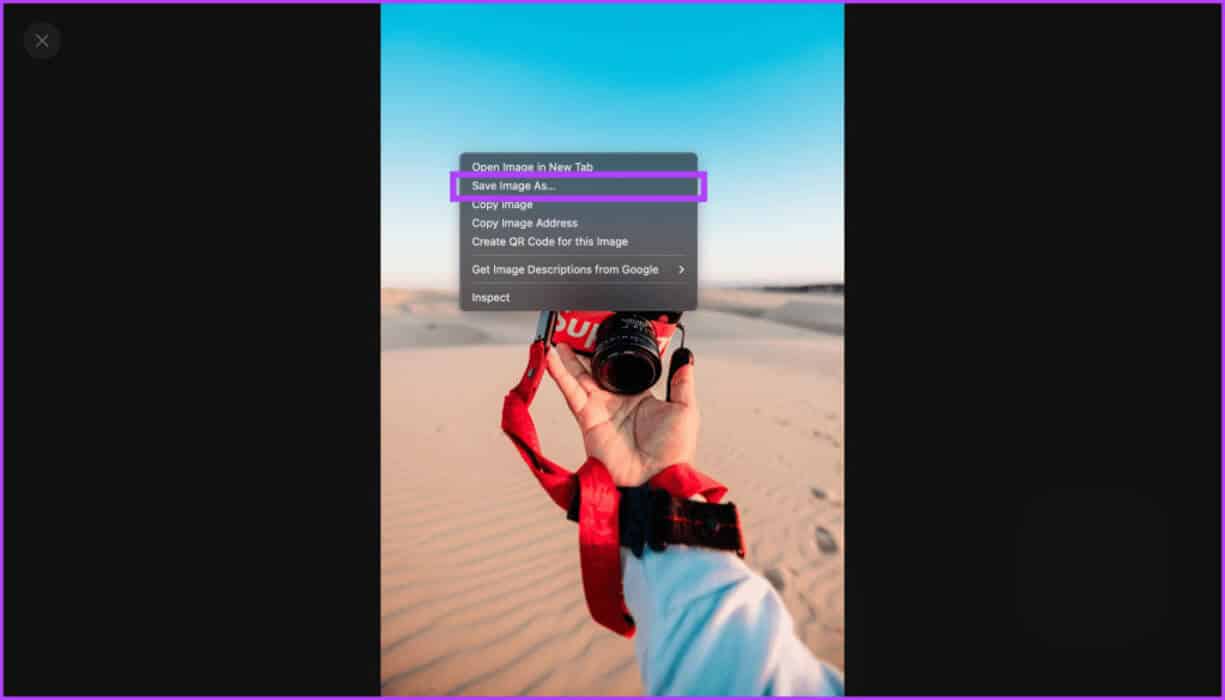 Right-click-options-on-Image-1024x585-1 5 طرق لتنزيل الصور ومقاطع الفيديو من Threads