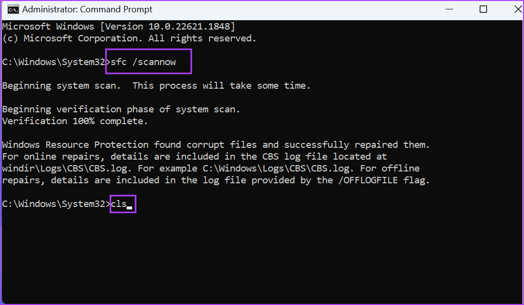 Run-SFC-and-DISM-scan-3 أفضل 7 طرق لإصلاح خطأ لا يمكن الوصول إلى خدمة Windows Installer