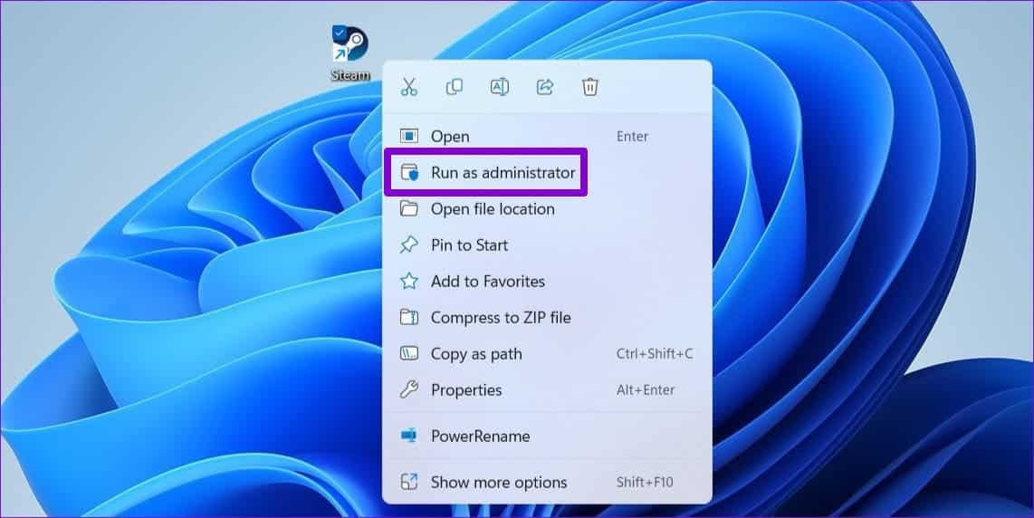 Run-Steam-as-Administrator أفضل 7 طرق لإصلاح خطأ رفض الوصول في Steam على Windows