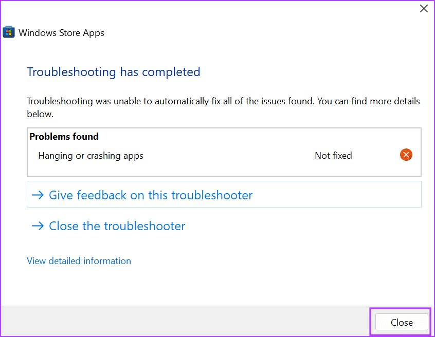 Run-the-Windows-Store-Apps-Troubleshooter-4 أفضل 8 طرق لإصلاح مشكلة "لا يمكن إعادة تعيين Microsoft Store" على Windows 11