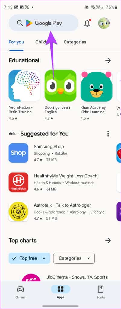 Samsung-Play-Store-search-401x1024-1 5 طرق للوصول إلى المجلد الآمن على هواتف Samsung Galaxy