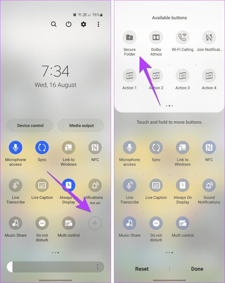 Samsung-Secure-Folder-Quick-Settings-768x968-1 5 طرق للوصول إلى المجلد الآمن على هواتف Samsung Galaxy