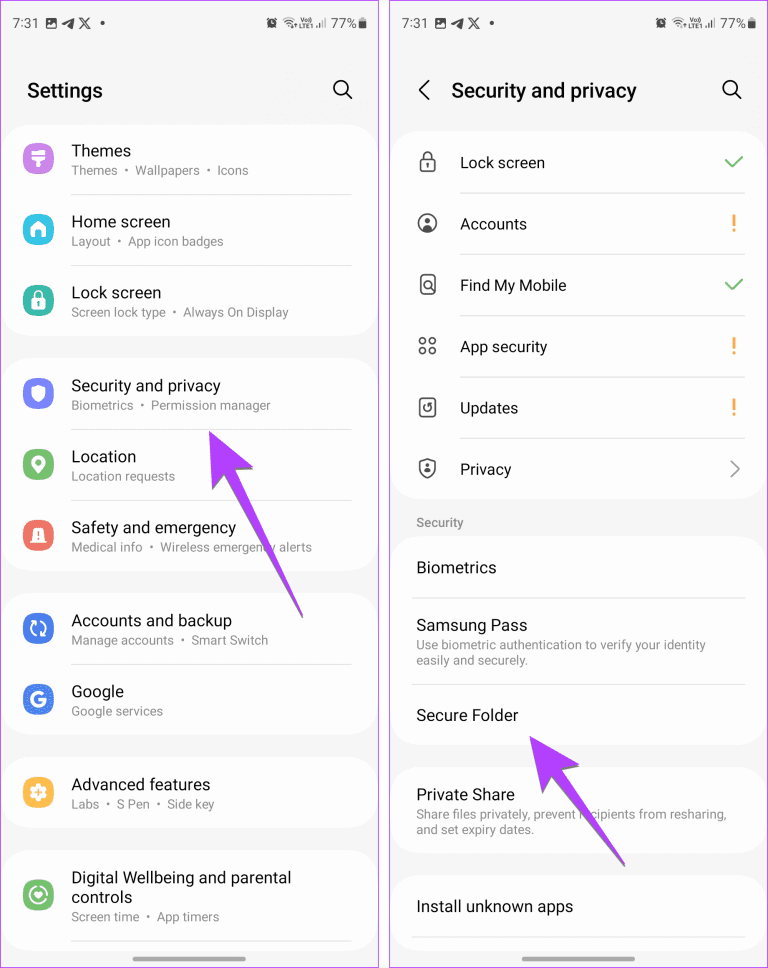 Samsung-Secure-Folder-Setings-768x968-1 5 طرق للوصول إلى المجلد الآمن على هواتف Samsung Galaxy