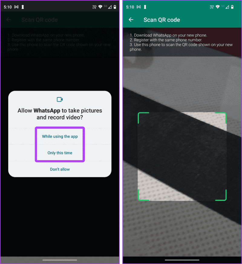 Scan-QR-Page-on-WhatsApp-Android كيفية نقل رسائل WhatsApp إلى هاتف جديد بدون نسخ احتياطي