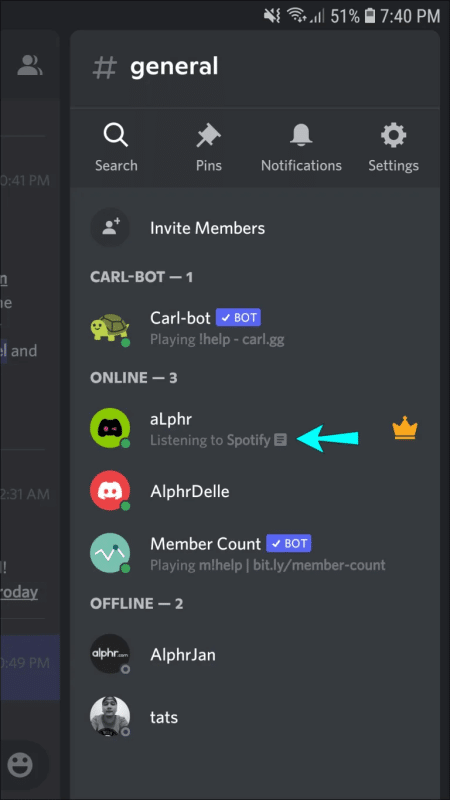 Screenshot_20211011-194045_Discord-e1691656060748 كيفية إصلاح عدم ظهور حالة Spotify في Discord