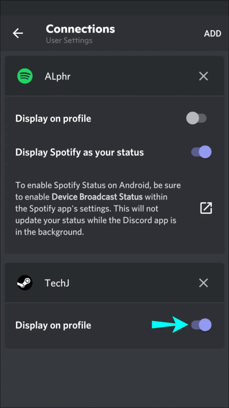 Screenshot_20211011-200657_Discord-e1691656099583 كيفية إصلاح عدم ظهور حالة Spotify في Discord