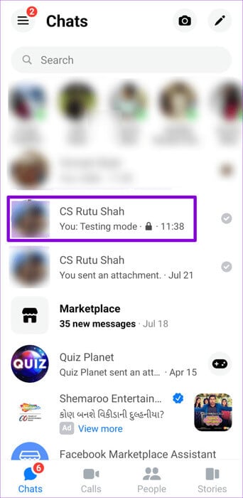 Secret-Messages-in-Messenger-1-500x1024-1 أفضل 8 طرق لإصلاح عدم عمل بحث Messenger في المحادثة على Android وiPhone