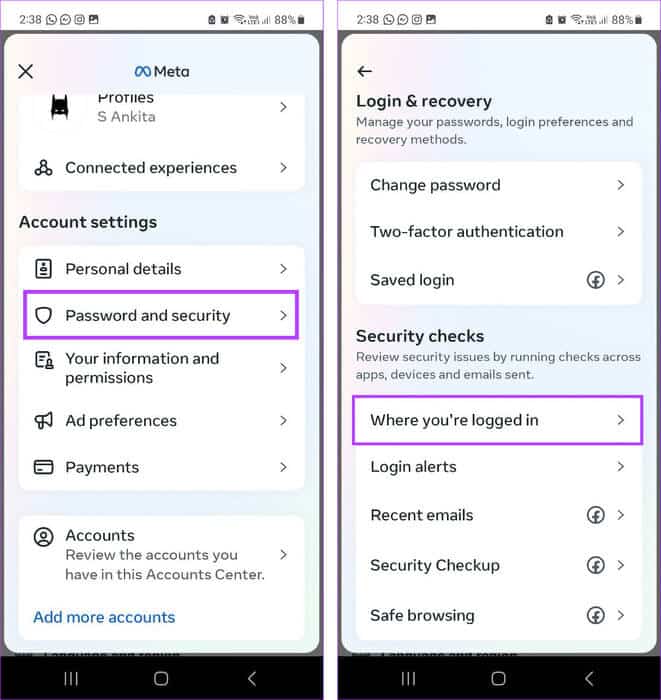 See-Signed-in-devices كيفية تسجيل الخروج من Facebook و Messenger على جميع الأجهزة