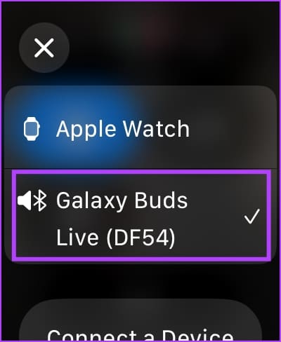 Select-Bluetooth-device كيفية توصيل سماعات Bluetooth مع Apple Watch