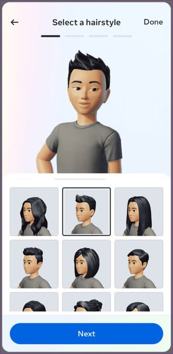 Select-Hairstyle-for-Your-Avatar-on-Instagram-500x1024-1 كيفية استخدام الصورة الرمزية أثناء مكالمات الفيديو على Instagram وFacebook Messenger
