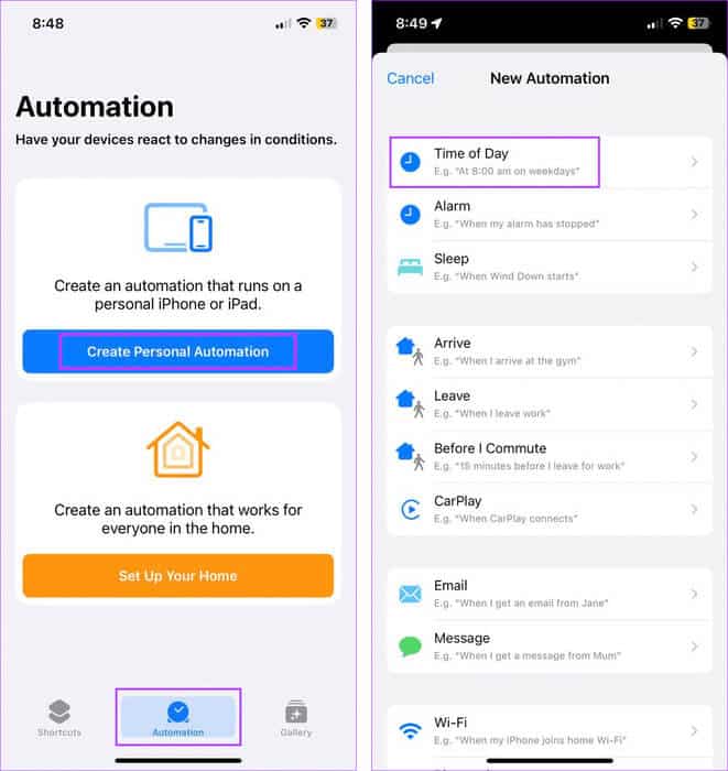 Set-New-automation 4 طرق سهلة لضبط Spotify Sleep Timer على أي جهاز