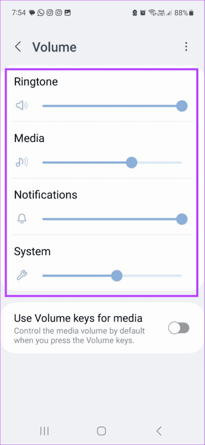 Set-full-volume-on-Android 8 طرق لإصلاح عدم عمل صوت Snapchat على التطبيق