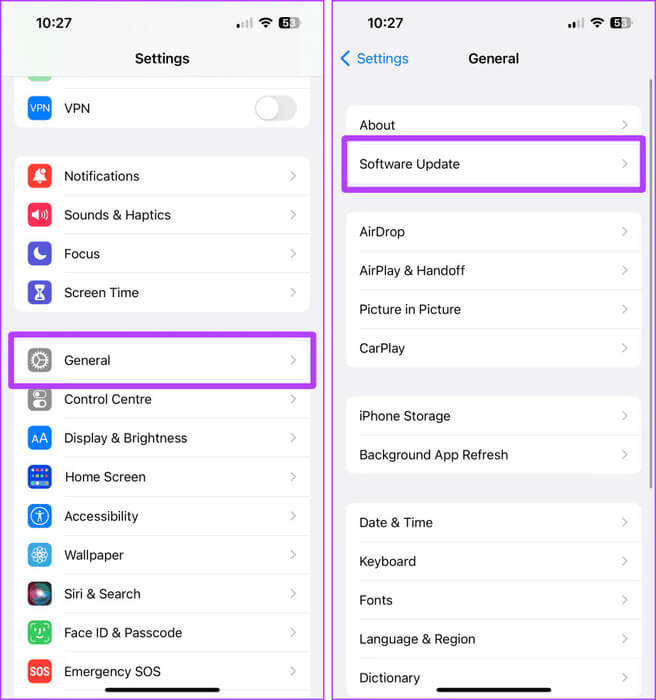 Settings-General-iPhone 9 طرق للحصول على إشارة (خدمة) أفضل على iPhone
