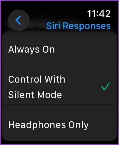 Siri-response-options 11 طريقة لإصلاح عدم عمل Siri على Apple Watch