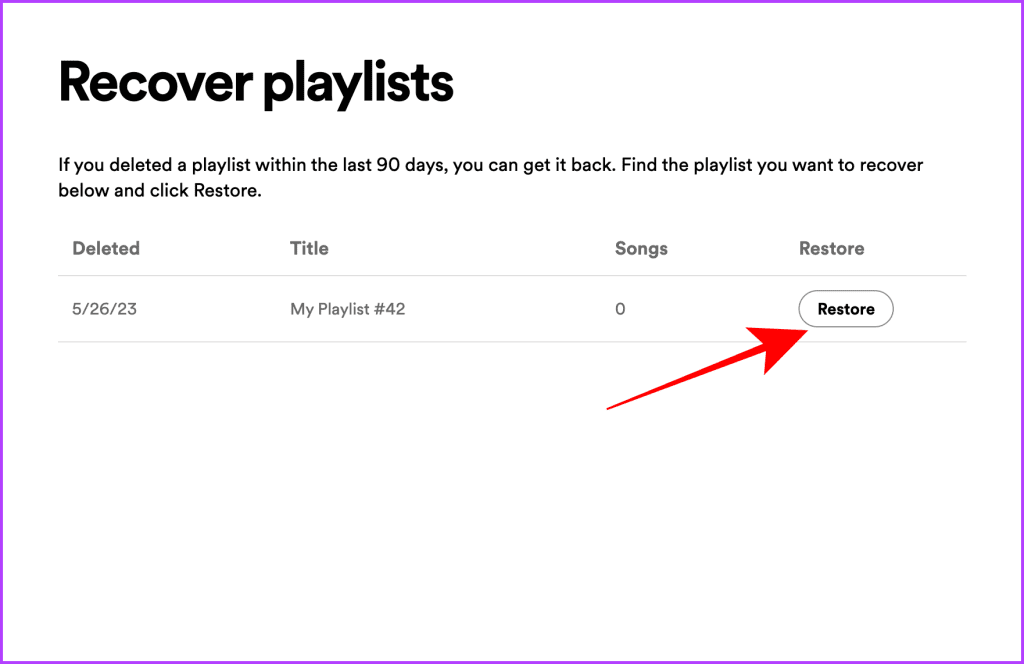 Spotify-Recover-Playlists-Page-on-web-1024x664-1 كيفية استرداد قوائم تشغيل Spotify المحذوفة (الويب والتطبيق)