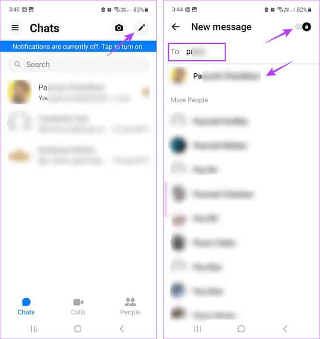 Start-Secret-Conversation-From-Search كيفية عرض المحادثات السرية على Messenger